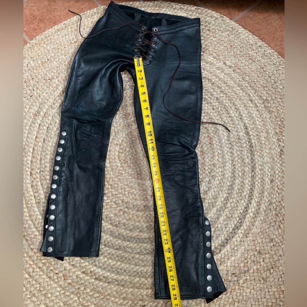 VINTAGE MOTO LEATHER PANTS - Picture 13 of 16